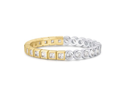Anna Haie Ring Two-Tone Square and Circle Bezel Anna Haie Ring Two-Tone Square and Circle Bezel